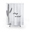 Stay Wild Western Aztec Print Shower Curtain for Bathroom Decor