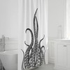 Steampunk Kraken Squid Shower Curtain Sea Animal Bathroom Decor Octopus Bath Curtain