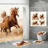 Steed Horse Sand Animal Print Shower Curtain 
