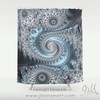 Steel Blue Great Spiral Art Design Shower Curtain for Modern Contemporary Bath Decor