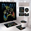 Step Up The Gaming Vibe In Your Bathroom With This Classic Video Games Controller Bath Curtain