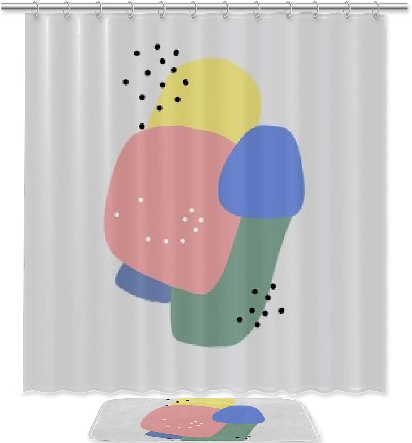 Stone Mushroom Shower Curtain For A Natural Bathroom