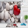 Stone Pebbles Shower Curtain - Natural Bathroom Accessory