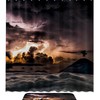 Storm Sea with Sun Appearing Clouds Shower Curtain - Waterproof Design