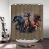 Storming Horses Shower Curtain - Majestic Bathroom Decor