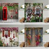 Street Garden Pot Plant Waterproof Shower Curtain Bathroom Supplies Bathtub Separation Curtain