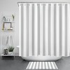 Stripe Of Life Grey White Stripe Geometric Modern Art Shower Curtain