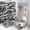 Stripe Zebra Skin Shower Curtain, Waterproof Bathroom Decor by Vantaso