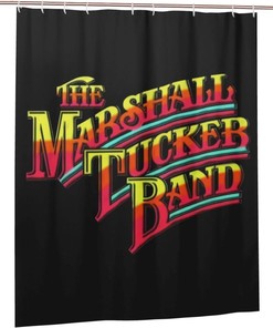 Striped Fabric Shower Curtain - Tucker Marshalls for Bathroom Showers and Bathtubs