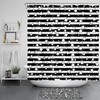 Striped Star Print Shower Curtain For Modern Bathroom Decor