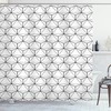 Stripes And Lines Abstract Geometric Pattern Shower Curtain For Modern Bathroom Decor