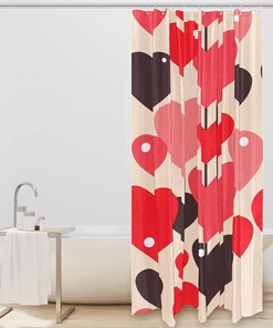 Strung Together Heart Shower Curtain For Simple And Elegant Bathroom Decor