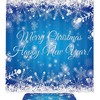 Stunning Blue Beautiful Christmas Snowflakes Shower Curtain With Waterproof Fabric Material For Bathroom Decor