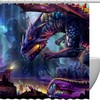 Stunning Dragon Planet Shower Curtain For A Fantastical Bathroom