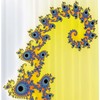 Stunning Fractal Shower Curtain With Fabric Bathroom Decors For Artistic And Modern Bathroom Decor