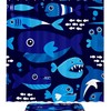 Stunning Marine Blue Underwater Dolphin Pattern Shower Curtain for Your Bathroom