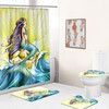 Stunning Mermaid Art Design Fabric Shower Curtain for Stylish Bathroom Dcor