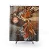 Stunning Mermaid in Ocean Print Shower Curtain for Girls Bathroom