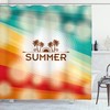 Stunning Palm Tree Sun Holiday Print Shower Curtain for Bathroom