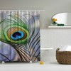 Stunning Peacock Feather Tropical Shower Curtain for a Natural and Elegant Bathroom