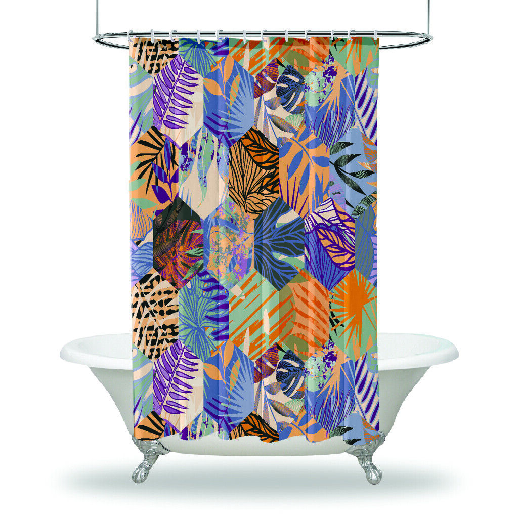 Stunning Plants Palm Leaves Shower Curtain for a Refreshing Tropical Bathroom Decor