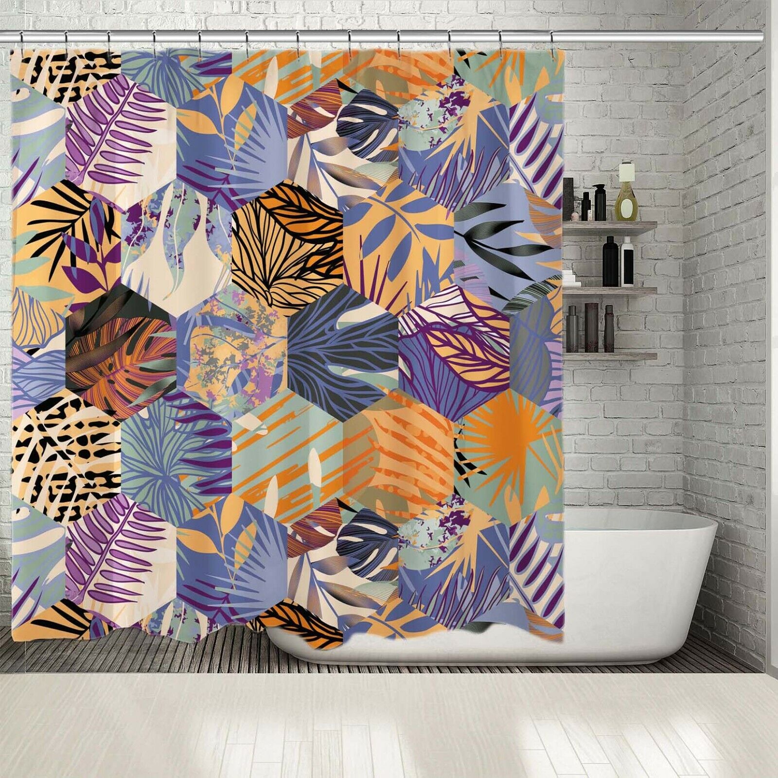 Stunning Plants Palm Leaves Shower Curtain for a Refreshing Tropical Bathroom Decor