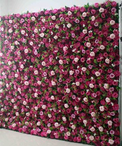 Stunning Rose Red Flowers Roll Up Curtain for Wedding or Shower Decor
