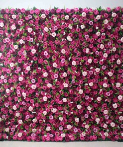 Stunning Rose Red Flowers Roll Up Curtain for Wedding or Shower Decor