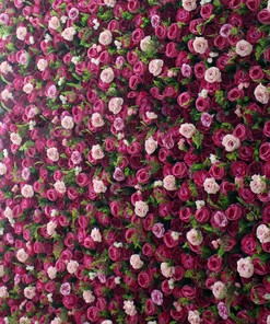 Stunning Rose Red Flowers Roll Up Curtain for Wedding or Shower Decor