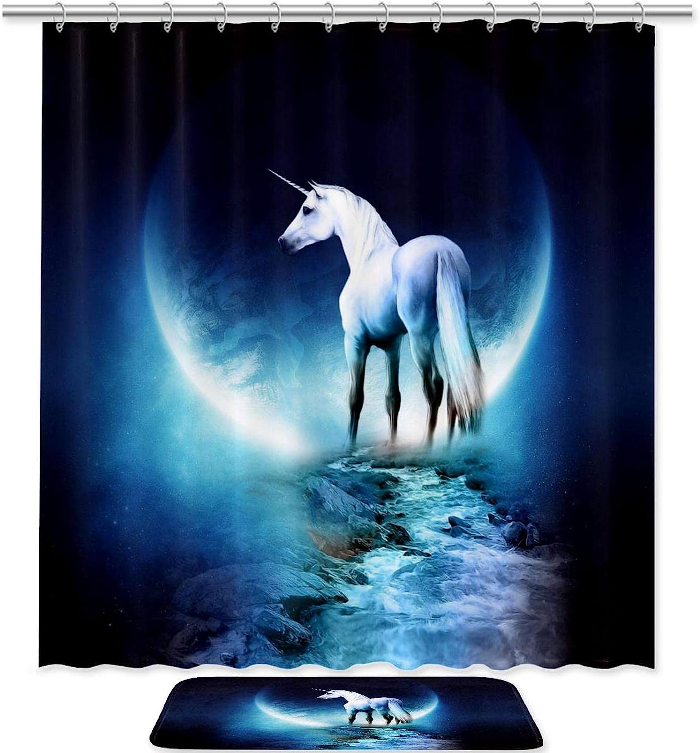 Stunning Unicorn Print Shower Curtain for Your Bathroom