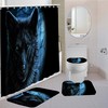 Stunning Wolf Printed Adults Shower Curtain with Moon Night Design for Wildlife Lovers