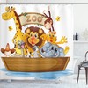 Style Animals Zoo Theme Shower Curtain - Cloth Fabric Bathroom Decors