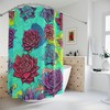 Style Botanical Shower Curtain, AI Art Print, Modern Bathroom Decor, Abstract Art, Stunning Succulent Pattern
