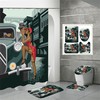 Stylish African Girls Shower Curtain With Anti-Slip Flannels And Waterproof Bath Accessories