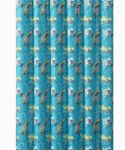 Stylish And Striking Dinosaur Roar Shower Curtain With A Unique And Modern Design For A Chic Bathroom