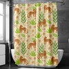 Stylish & Attractive Leopards & Leaves Bathroom Shower Curtain for Gift