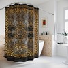 Stylish Baroque Leopard Print Shower Curtain, Add A Touch Of Animal Print To Your Bathroom Decor