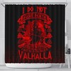 Stylish Bathroom Shower Curtain with Warrior Valhalla Pattern, Waterproof Fabric for Bathroom Decor