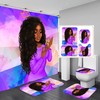 Stylish Black Girl Bathroom Decorr Set With African American Woman Shower Curtain