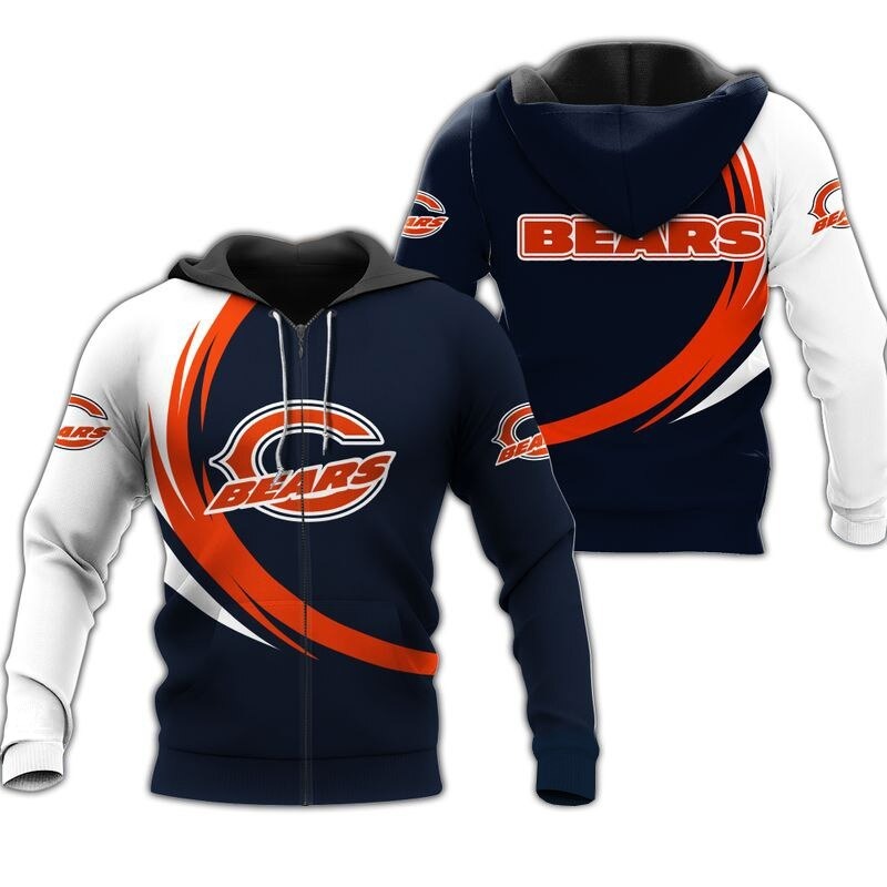 Stylish Chicago Bears Hoodie With Curve Graphic - Perfect Gifts For Fans