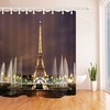 Stylish Eiffel Tower Art Print Waterproof Fabric Shower Curtain 