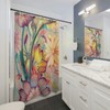 Stylish Floral Shower Curtain With Botanical Art Print - Add Some Elegance To Your Bathroom