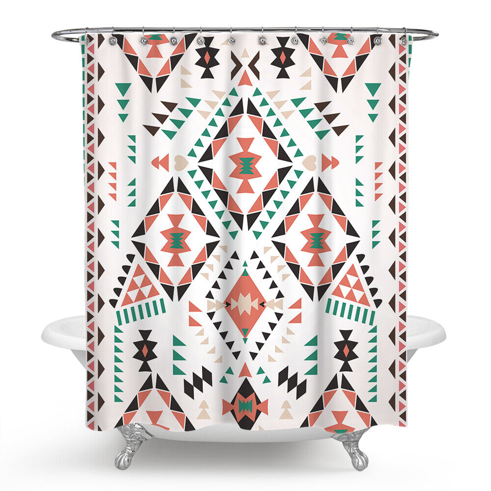 Stylish Geometric Pattern Shower Curtain For Modern Bathroom Decor