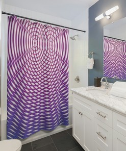 Stylish Geometric Shower Curtain With Abstract Prints