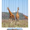 Stylish Giraffes Shower Curtain, Waterproof Fabric Bathroom Curtain