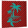 Stylish Hawaii Palm Tree And Sea Turtle Shower Curtain For Bathroom