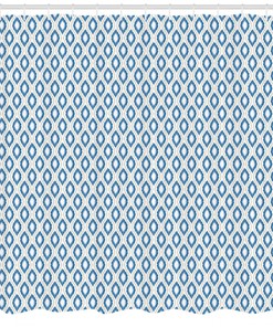 Stylish Ikat Pattern Fabric Shower Curtain for Modern Bathroom Decor