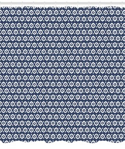 Stylish Ikat Pattern Fabric Shower Curtain for Modern Bathroom Decor