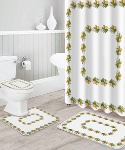 Stylish Lemon Pattern Shower Curtain for Modern Bathroom