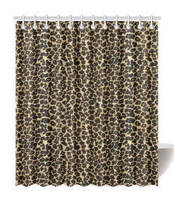 Stylish Leopard Print Shower Curtain - Great Gift for Animal and Cat Lovers - Waterproof Bathroom Decor